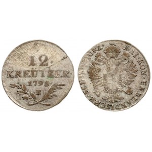 Austria 12 Kreuzer 1795E Franz II (I)(1792-1835). Averse: Crowned imperial double eagle. Averse Legend...