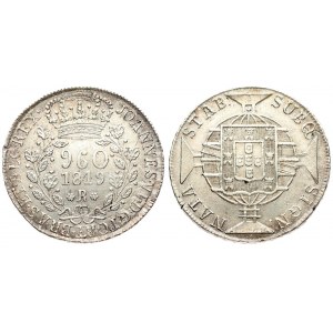 Brazil 960 Reis 1819R Joao as Prince Regent(1818-1822). Averse: Crowned denomination within wreath. Reverse...