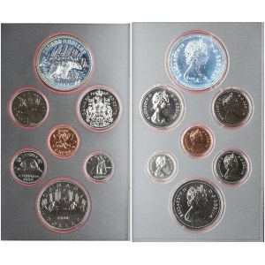 Canada 2.91 Dollar 1980 Set Polar Bear. Set of 7 Coins. KM.PS1. With Original Box