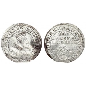 Denmark 8 Skilling 1608(a) Christian IV(1588 - 1648). Averse Legend: CHRISTIANVS IIII. D:G.DANI. Averse Designer...