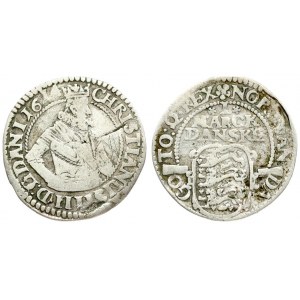 Denmark 1 Mark 1614 Copenhagen mint. Christian IV(1588 - 1648). Averse: Crowned 1/2-length figure right date in legend...