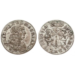 Germany BRANDENBURG 6 Groszy 1683 HS Friedrich Wilhelm(1640-1688). Averse: Friederich Wilhelm bust right. Reverse...