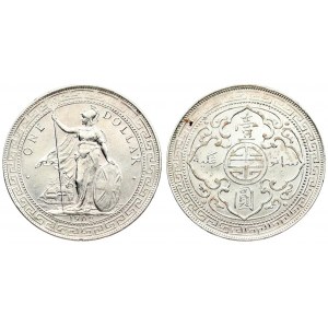 Great Britain 1 Dollar 1902(B) Averse: Britannia standing. Reverse: Oriental designs on cross. Silver...