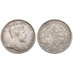 Great Britain Straits Settlements 1 Dollar 1904B Edward VII (1901-1910). Averse: Crowned bust right. Reverse...