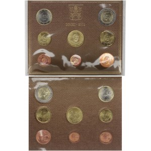 Italy Vatican 3.88 Euros 2011 KMS Official rate with all coins (1 cent to 2 euros); in the Original Folder...