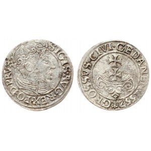 Poland 1 Grosz 1557 Gansk. Sigismund II August (1545–1572) - the city of Gdansk. grosz 1557.  large king...