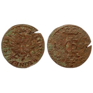 Poland 1 Solidus 1650 Bydgoszcz. Johann Casimir(1649-1668). Averse: Crowned JCR monogram in circle. Reverse...