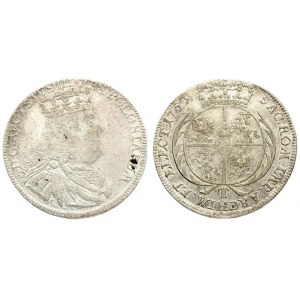Poland 1 Ort 1753 T  August III(1733–1763). Averse: Crowned bust of August III; right. Reverse: Crowned; round 4...