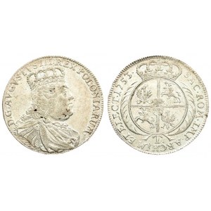 Poland 1 Ort 1753 T  August III(1733–1763). Averse: Crowned bust of August III; right. Reverse: Crowned; round 4...