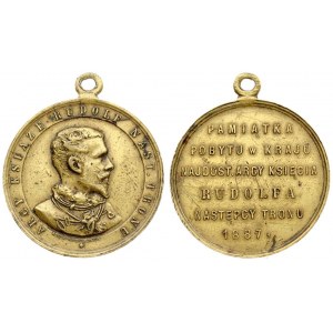 Poland Medal 1887 visit of Archduke Rudolf in Galicia - medal signed A SCHINDLER LWOW; stamped in 1887. Averse:...