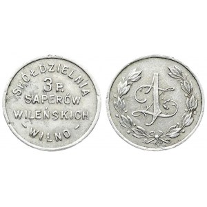 Poland Military Coins 1 Zloty (1930) Vilnius. Cooperative of the 3rd Sapper Regiment. Aluminium. Bartoszewicki 164.5 ...