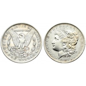 USA 1 Dollar 1883 'Morgan Dollar' O New Orleans. Averse: Liberty head; facing left. Lettering...