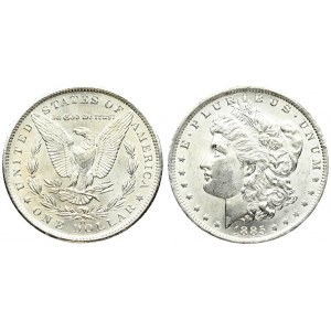 USA 1 Dollar 1885 'Morgan Dollar' O New Orleans. Averse: Liberty head; facing left. Lettering...
