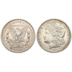 USA 1 Dollar 1921 'Morgan Dollar' D Denver. Averse: Liberty head; facing left. Lettering: E·PLURIBUS·UNUM LIBERTY 1921...