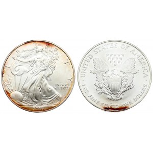 USA 1 Dollar 2007 'American Silver Eagle'. Averse: Walking Liberty. Lettering: L I B E R T Y IN GOD WE TRUST AAW 2007...