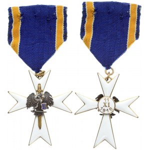 Estonia Medal White Cross of the Civil Guard III class(Valgerist Defense League III degree) graduation 1929-1940...