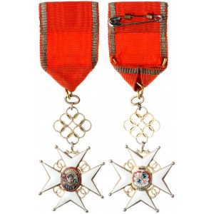 Latvia Order Cross of Approval 5th class (1938-1940) With Ribbon. The Cross of Recognition (Croix de la reconnaissance...