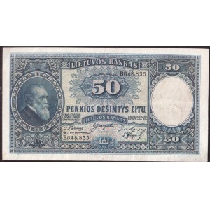 Lithuania  50 Litu 1928 Banknote Pick#24a. № B648.835