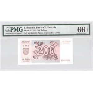 Lithuania 200 Talonu 1993 Banknote Bank of Lithuania. S/N  KC054232. Pick#45...