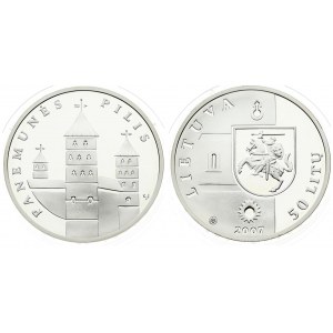 Lithuania 50 Litų 2007 Panemune Castle. Averse: Arms with symbols at left; above and below. Averse Legend: LIETUVA...
