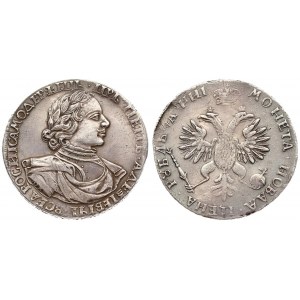 Russia 1 Rouble 1718 OK-L Moscow. Peter I the Great (1682-1725). Averse: Laureate bust right. Reverse...
