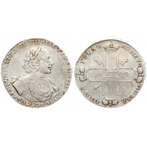 Russia 1 Rouble 1722 Moscow. Peter I the Great (1682-1725). Averse Legend: ПЕТРЬ А ИМПЕРАТОРЬ. Reverse...