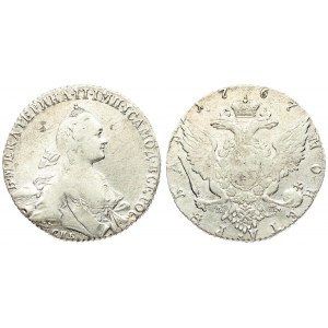 Russia 1 Rouble 1767 СПБ-АШ St. Petersburg. Catherine II (1762-1796). Averse: Crowned bust right. Reverse...