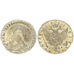 Russia 1 Poltina 1774 СПБ-ФЛ St. Petersburg. Catherine II (1762-1796). Averse: Crowned bust right. Reverse...