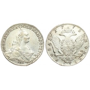 Russia 1 Rouble 1775 СПБ-ФЛ St. Petersburg. Catherine II (1762-1796). Averse: Crowned bust right. Reverse...