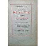 COMTESSE DIANE. Maximes de la Vie. Préface par Sully Prudhomme. De l`Académie francaise...