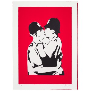 Banksy (Ur.1974), Kissing coppers, 2019