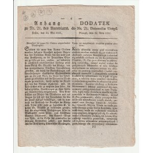 Poznań, 24 V 1831. O utworzeniu 17 V 1831 w Berlinie Komitetu ds. zwalczania cholery i kwarantanny d ...