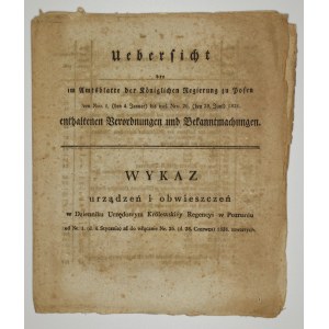 Amtsblatt der Königlichen Regierung zu Posen Jahrgang 1831. Dziennik Urzędowy Królewskiej Regencji w ...