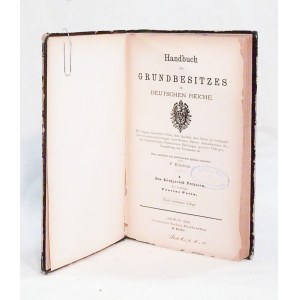POZNAŃ. Handbuch DES GRUNDBESITZES IM DEUTSCHEN REICHE. Das Königreich Preussen. VII. Lieferung: Pro ...