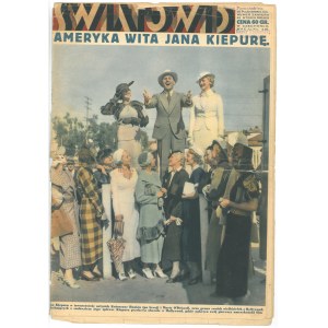 Ostrów Wlkp., Poznań. „Światowid”, nr 43 / 26 X 1934 na stronie tytułowej: Ameryka wita Jana Kiepurę ...