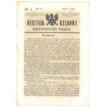 Dziennik Rządowy Rzeczypospolitej Polskiej. Kraków. Komplet 6-ciu numerów: nr 1 z 24 lutego 1846, nr ...