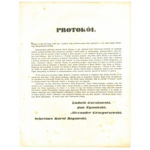 Protokół spisany w dniu 22 lutego 1846 o godzinie ósmej wieczorem przez niżej podpisanych w celu obj ...