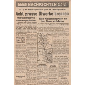 GDAŃSK. Gazetka z 1 grudnia 1944 r.: imitacja mająca stworzyć pozór gazety niemieckiej, a faktycznie ...