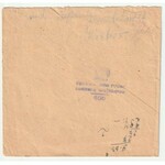 Envelope sent on May 15, 1945 from Krakow to Rzeszow, daily stamp of the post office in Krakow, stamped ...