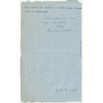 A letter from Kazimierz Sosnkowski to Major Marian Wlodzimierz Zebrowski (1896-1992, major in arms wo ...