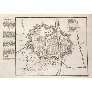 ELBLĄG. Plan Elbląga; ryt. i wyd. G. Bodenehr II, pochodzi z: Force d'Europe..., Augsburg 1720-1740; ...
