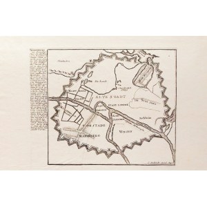 KRÓLEWIEC (ros. Калининград). Plan obwarowań miasta; ryt. i wyd. G. Bodenehr II, Augsburg, ok. 1740; ...