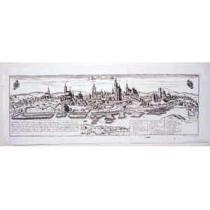 LUBLIN. Panorama miasta; ryt. i wyd. G. Bodenehr II, Augsburg, ok. 1700; miedz. cz.-b., odbity na 2 ...