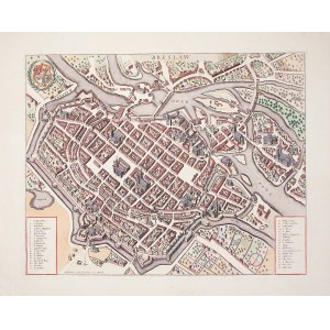 WROCŁAW. Perspektywiczny plan miasta; wyd. J. Covens & C. Mortier, Amsterdam, ok. 1750; na podstawie ...