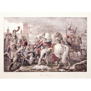 RATYZBONA. Napoleon w czasie bitwy pod Ratyzboną (19-23 IV 1809); malował Pierre-Claude Gautherot, l ...