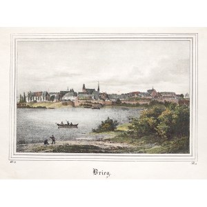 BRZEG. Panorama miasta; wym.: 186x121 mm; Brieg; ...