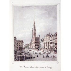 GDAŃSK. Długi Targ; wym.: 140x180 mm; Der Lange- oder Längemarkt in Danzig; ...