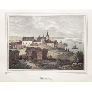 GRUDZIĄDZ. Widok części miasta nad Wisłą; wym.: 179x126 mm; Graudenz; ...