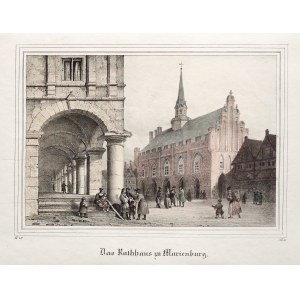 MALBORK. Ratusz; wym.: 186x128 mm; Das Rathhaus zu Marienburg; ...