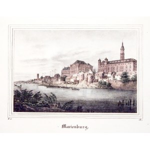 MALBORK. Zamek widziany od str. Nogatu; wym.: 179x120 mm; Marienburg; ...